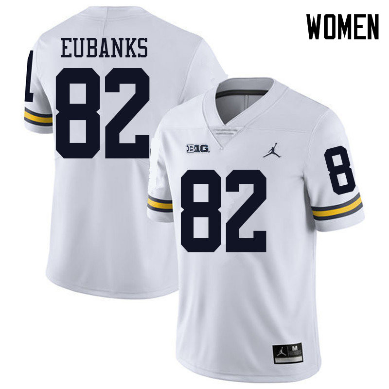 Jordan Brand Women #82 Nick Eubanks Michigan Wolverines College Football Jerseys Sale-White